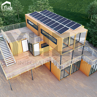 Residencia de Contenedores de Dos Pisos de Diseño Moderno Personalizable, Restaurante de Estructura de Acero Prefabricado Expandible para Exteriores