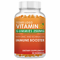 Complément alimentaire végétalien OEM à base de pectine d'agrumes, échinacée, booster immunitaire supplémentaire, gommes à la vitamine C
