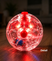 Jouet pour chien, balle interactive transparente et colorée, résistante aux morsures, pour chiens de petite, moyenne et grande taille