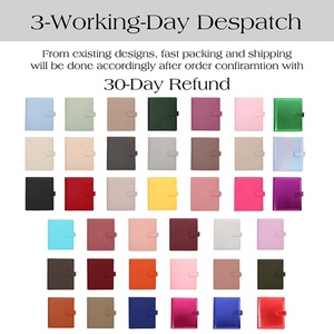 Agenda Planificador Hongbo Luxe A5, 39 Colores, Cuero Sintético con Textura de Guijarro, 6 Anillas Doradas, Personalización Disponible, Bolsillo para Documentos - Product Image 2