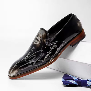 Chaussures Oxford habillées pour hommes en cuir véritable, style britannique, grandes tailles, à enfiler, respirantes et légères, idéales pour l'automne et les mariages - Product Image 4