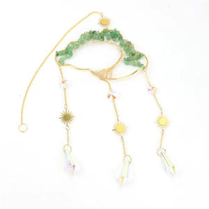 Attrape-rêves en agate naturelle et cristal <span class=keywords><strong>de</strong></span> grès, améthyste nuageuse, avec clochettes éoliennes Arbre <span class=keywords><strong>de</strong></span> Vie, pour la maison, cadeau <span class=keywords><strong>de</strong></span> pendaison <span class=keywords><strong>de</strong></span> crémaillère - Product Image 4