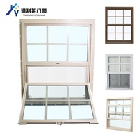 Ventanas Corredizas Verticales de Doble Hoja con Rejilla Antibalas, Marco de Aluminio con Aislamiento Térmico y Antirrobo para Sala de Estar