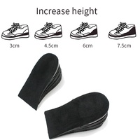 Demi-coussin d'air réglable chaussures stimulantes ascenseurs produits 3 couches 6cm Absorption des chocs talon ascenseur hauteur augmentant semelles intérieures