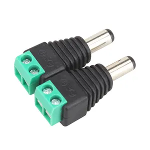 CCTV Câmera coaxial Masculino Feminino DC conector 2.1*5.5mm Power Jack Plug conectores cctv acessórios