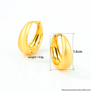 Pendientes de Aro Geométricos de Latón de Lujo para Novia, Chapados en Oro de 21k, Antideslustre, Joyería para Mujer para Fiestas - Product Image 6