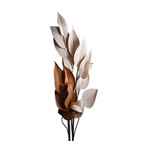 Tableaux muraux imprimés sur toile, design feuilles verticales Art Déco, avec cadre noir/doré, pour salon, décorations d'intérieur, vente en gros
