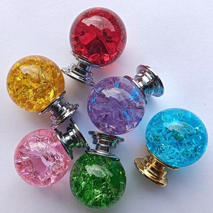 Nhà Máy Đồ Nội Thất Phần Cứng Lỗ Duy Nhất Màu Hồng Màu Xanh Nhà Bếp 30Mm Pha Lê Ngăn Kéo Tủ Quần Áo Tay Cầm - Product Image 2