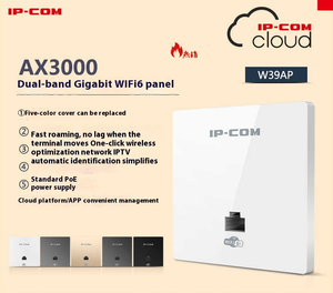 IPCOM W39 AX3000 double bande Gigabit Wi-Fi 6 panneaux AP 5 plaques frontales remplaçables en couleur RoamingOne-Tap IPTV Auto-Connect - Product Image 6