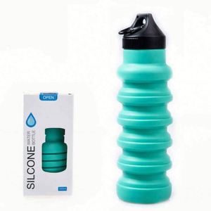 Botella de Agua Plegable de Silicona, Superventas Transfronteriza, con Tapa Antiderrames y Vaso Telescópico para Ciclismo y Deportes al Aire Libre - Product Image 3