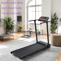 Tapis roulant électrique domestique OEM ODM pour l'entraînement cardio, portable, pliable, pratique et compact