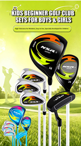 Ensemble <span class=keywords><strong>de</strong></span> golf junior à hauteur personnalisable pour enfants avec driver, fer 7 à grand sweet spot, putter et sac <span class=keywords><strong>de</strong></span> golf sur pied - Product Image 2