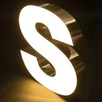 Enseigne LED 3D lumineuse personnalisée pour devanture de magasin, logo d'entreprise éclairé, vente en gros
