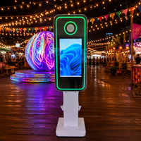 Miroir photo LED haut de gamme 21,5 pouces avec écran tactile et appareil photo reflex numérique pour cabine photo