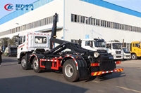 Camion benne à benne basculante Dongfeng 6x4 OEM personnalisé, 25 tonnes, boîte de vitesses manuelle, diesel, système hydraulique roll-off, pour collecte de déchets