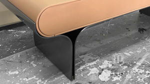 Updecors Italian Style Stainless Steel Frame <b>Stools</b> Villa <b>Bedroom</b> Bed End <b>Stool</b> Shoe Pu Leather for Hotel Home Stainless Steel F - Product Image 4