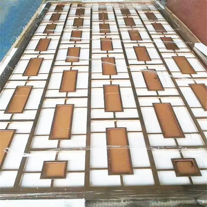 Separadores DE PANTALLA DE PRIVACIDAD DE <span class=keywords><strong>Metal</strong></span> de partición de acero inoxidable para oficinas de comedor de los Emiratos Árabes Unidos áreas de trabajo Panel de divisores de restaurante de vidrio - Product Image 5