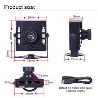 3506 1080P IR Cut 8mm 45 grados Mini Cámara USB Industrial sin distorsión Infrarrojo Baja iluminación Módulos de cámara de retroiluminación