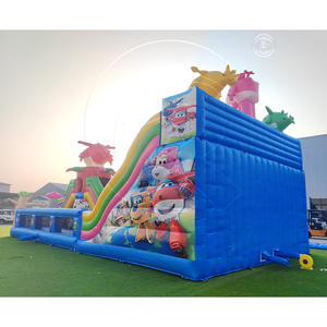 Toboggan gonflable double commercial, château gonflable géant, aire de jeux, parc d'attractions, matériau PVC, capacité de 300 à 500 kg - Product Image 5