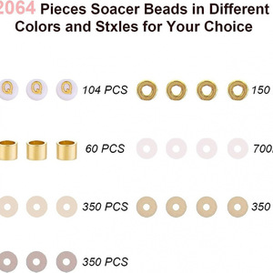Kit de fabrication de bracelets DIY, perles en argile, perles à lettres, accessoires de bijoux pour filles, fournitures d'artisanat - Product Image 3