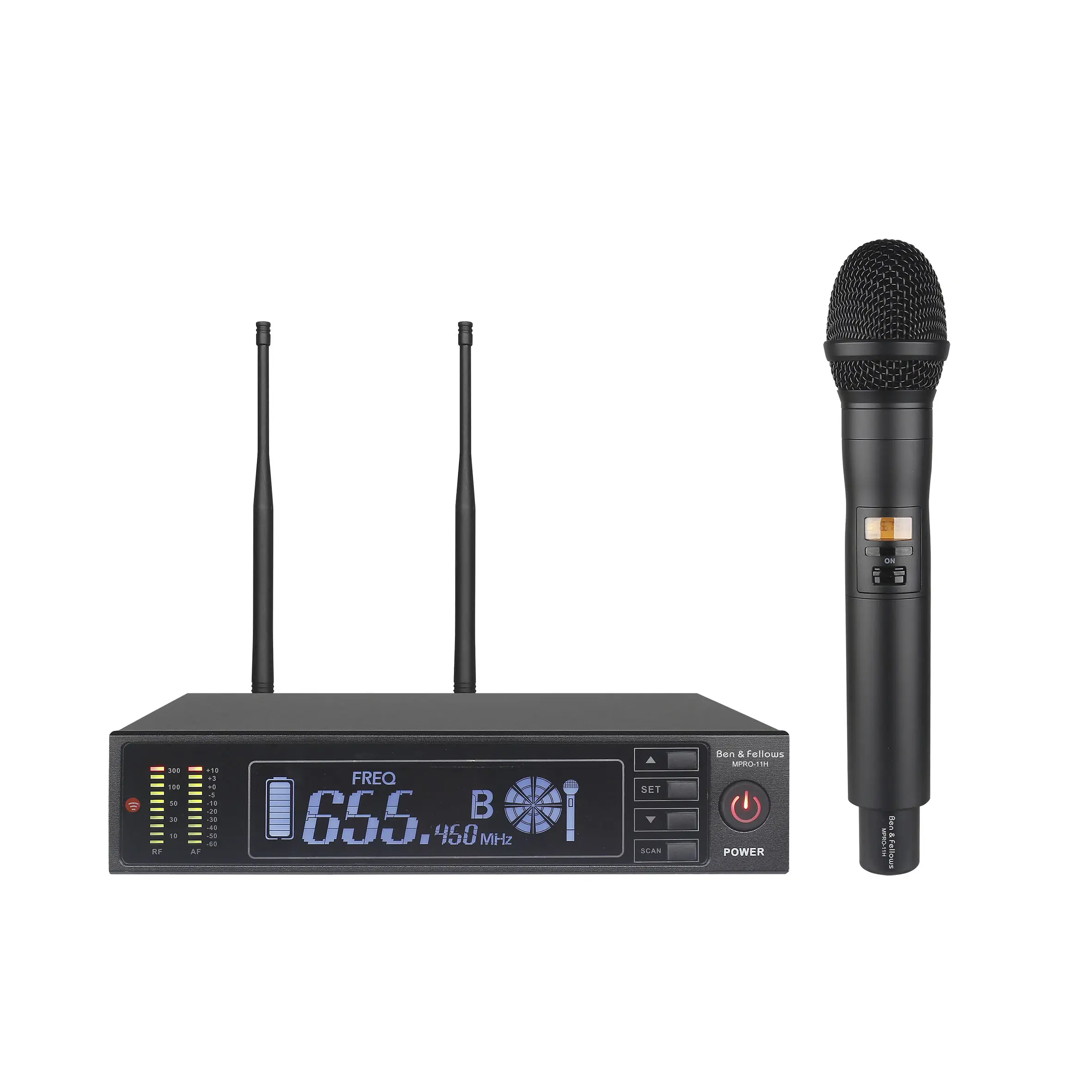 Professional UHF Wireless Single Channel Microphone Karaoke Handheld One-touch QuickScan Home KTV Wireless Microphones FM