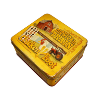 Jeu de domino boîte en étain en métal boîte de rangement vide emballage carte de jeu carte boîte en étain emballage