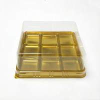 Boîte en plastique transparente en gros pour gâteaux/pâtisseries, idéale pour la présentation alimentaire, les sushis et l'emballage de gâteaux.