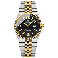 Montre à quartz pour homme étanche, cadran bleu glace en nid d'abeille, montre classique de luxe en acier inoxydable pour homme, montre en acier inoxydable