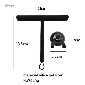 <span class=keywords><strong>Pas</strong></span> <span class=keywords><strong>cher</strong></span> Prix Salle De Bains Douche En Verre Cleaner Durable Facile De Stockage Noir Silicone <span class=keywords><strong>Raclette</strong></span> - Product Image 6