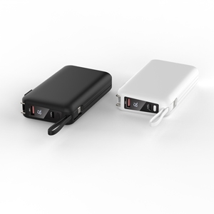 Factory Direct High Capacity 20000mAh <b>Fast</b> <b>Charging</b> 22.5W AC <b>Plug</b> Power Bank With Built-in Cable - Product Image 3