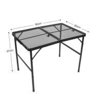 Table de support de gril en métal léger pour camping cuisson BBQ RV pique-nique