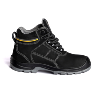 Sepatu bot keselamatan kerja kulit sapi Nubuck, sepatu bot keamanan jempol baja, sepatu kulit PU sol luar, sepatu keselamatan olahraga bersirkulasi