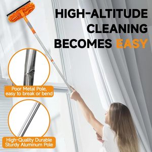 Nettoyeur de <span class=keywords><strong>vitres</strong></span> <span class=keywords><strong>à</strong></span> raclette 67 "Kit d'outils de nettoyage de <span class=keywords><strong>vitres</strong></span> rotatifs 2 en 1 avec rallonge - Product Image 5