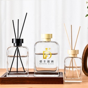 Bán buôn vuông hình dạng phẳng 200ml sậy hương thơm khuếch tán chai thủy tinh trong suốt hương liệu chai - Product Image 1