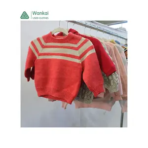 CwanCkai yüksek kalite yeni ürünler varış çocuklar için kullanılan kış giysileri, düşük fiyat balya tedarikçisi çocuk kullanılan moda kazak