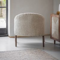 Canapé de loisirs européen canapé de salon salle à manger chaise de chambre moderne canapé en chêne et bois de caoutchouc marron chaise inclinable de style crème