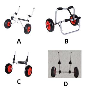 Lsf सहायक धातु एल्यूमीनियम ट्रॉली-सी मछली पकड़ने के लिए kaikiple ड्राइव kaya cano नाव - Product Image 2