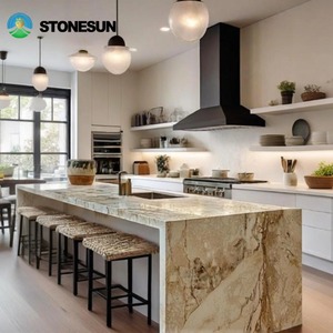 Stonesun Op Maat Gemaakt Italië Natuurlijke Calacatta Goud Marmeren Stenen Aanrecht Keuken Top Marmeren Stenen Aanrecht - Product Image 2