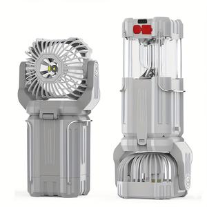 Ventilador solar multifuncional para exteriores de alta potencia, recargable por USB-C, de aleación de aluminio, impermeable, para camping. - Product Image 1