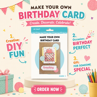 Kit de bricolage en carton pour enfants : Créez votre propre carte-cadeau shaker d'anniversaire – Jouet éducatif à coller soi-même pour débutants, thème animaux
