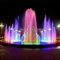 Fuente musical de lujo para exteriores con luces LED programables para lagos, estanques y plazas urbanas