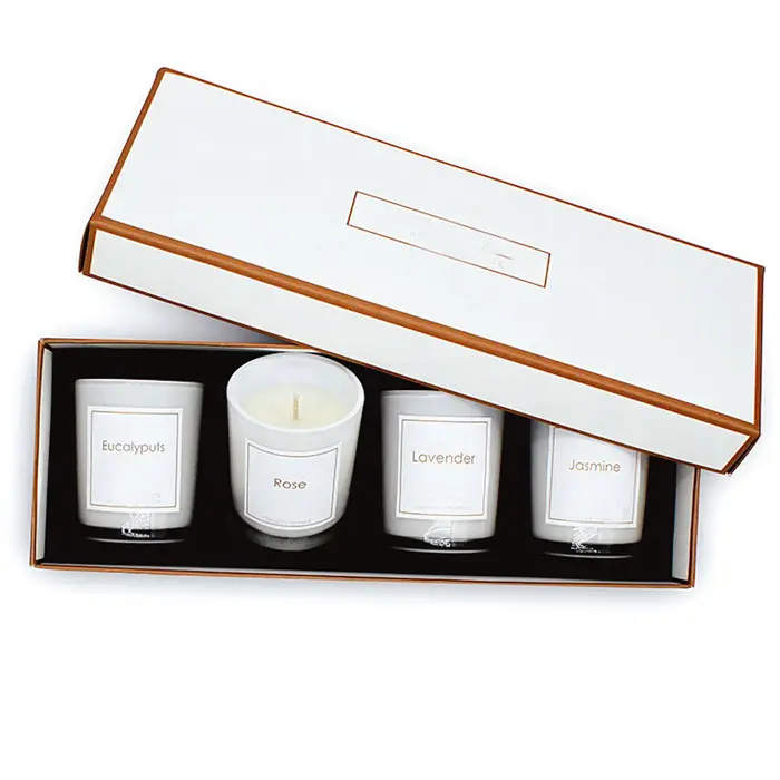 Индивидуальные небольшие коробки для свечей из гофрированной бумаги, коробка для ароматизированных свечей, 100x100 упаковка для электронной коммерции со вставкой