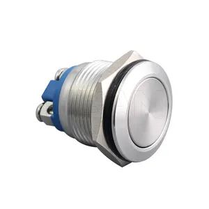 china manufacturer normally open spst screw terminal metal antivadal momentary pushbutton switch 19mm