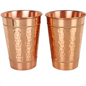 Vente directe usine – Gobelet en cuivre pur 300 ml, design martelé, pour eau potable, idéal pour la maison, le bureau, l'hôtel, les voyages et les cadeaux - Product Image 1