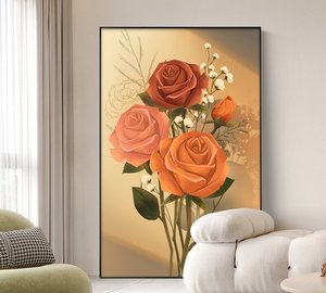 Peinture murale artisanale en alliage d'aluminium à impression numérique naturelle, <span class=keywords><strong>nature</strong></span> morte, marguerite jaune vif, décoration intérieure, lot multi-pièces - Product Image 4