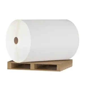 Etiqueta blanca sintética PP BOPP PET inyección de tinta mate plata autoadhesivo rollo de papel de etiqueta térmica rollo Jumbo papel semibrillante