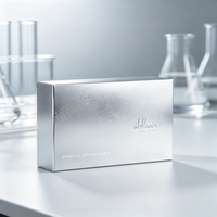 Boîte d'emballage médical en argent métallisé gaufré, boîte de consommables médicaux stériles avec plateau en blister PET pour flacons médicaux à usage unique
