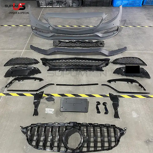 Kit de pare-chocs automatique en matériau ABS de marque SPM pour Mercedes Benz classe C w205 2015-2021 mise à niveau vers les accessoires de kit de carrosserie <span class=keywords><strong>c63</strong></span> amg gt <span class=keywords><strong>2016</strong></span> + - Product Image 3