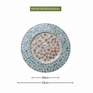 Plateau de table rond en verre vietnamien, style français, motif solide, résistant à la chaleur, créatif, haut de gamme, luxe léger, pour la maison - Product Image 5
