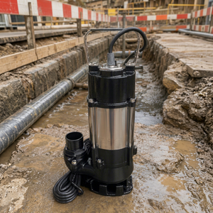 Pompe à eaux usées SS Samson V450 450W monophasée 2 entrées en acier inoxydable submersible - Product Image 1
